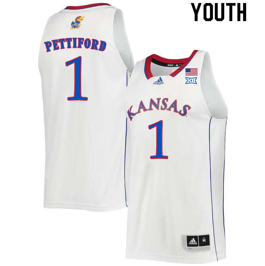 Youth #1 Joseph Yesufu Kansas Jayhawks College Basketball Jerseys Sale-White